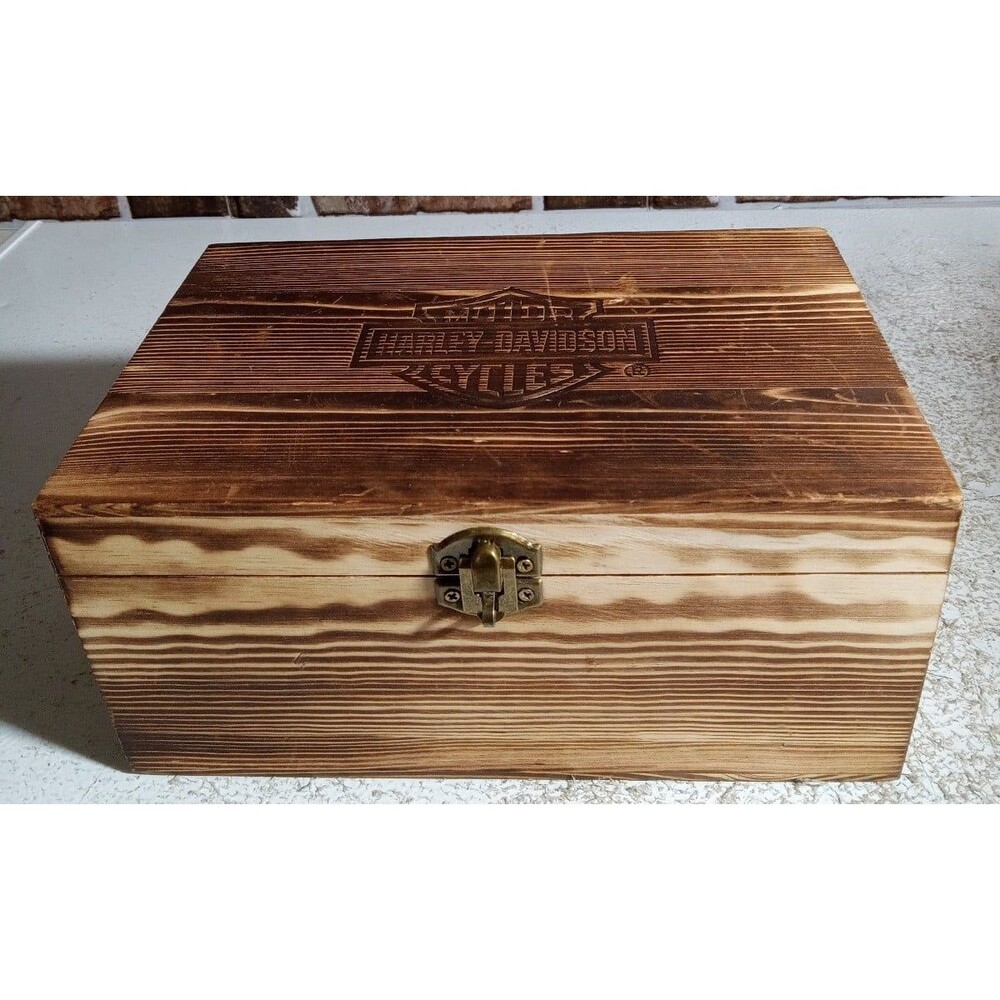 Harley Davidson Wooden Desktop Box